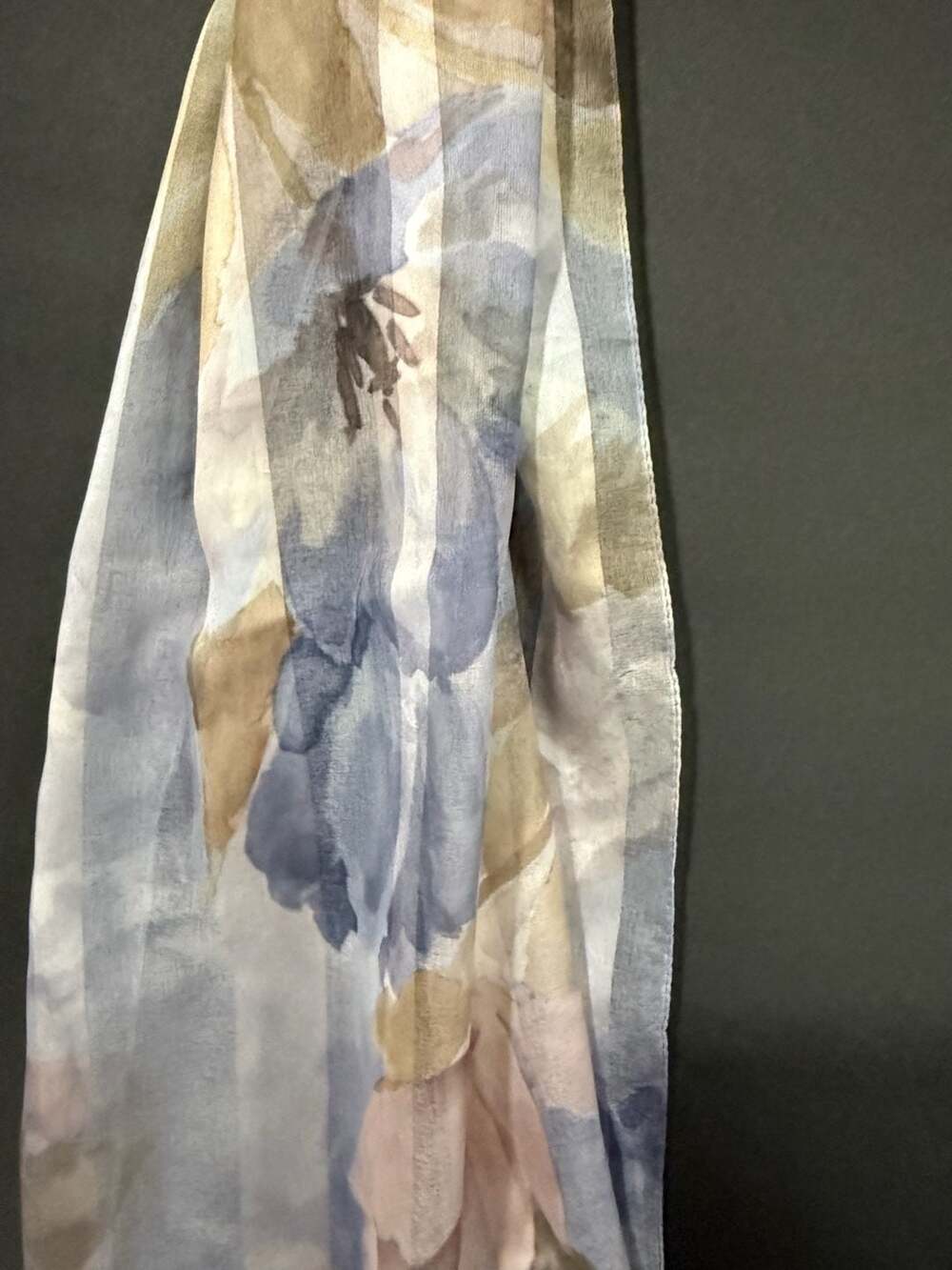 Anthropologie Painter's Bouquet Watercolor Floral Scarf - Picture 2 of 2